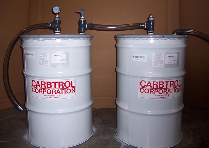 Two Activated Carbon Drum Filters in series