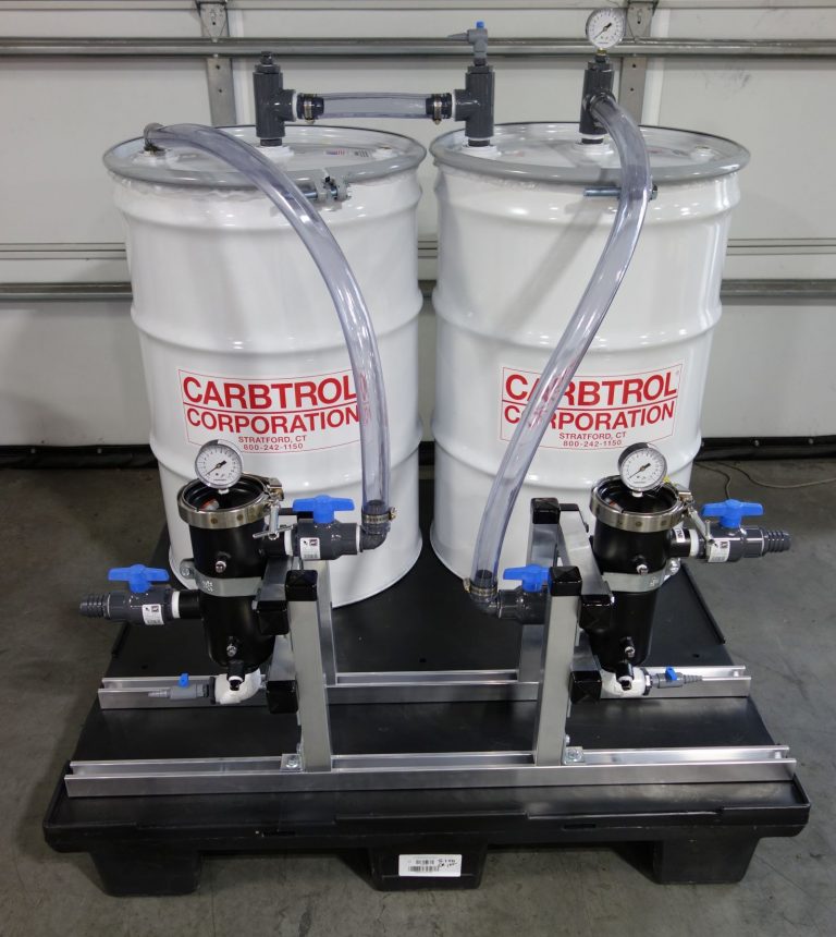 Two Activated Carbon Drum Filters in series